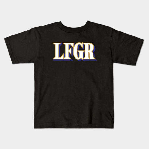 LFGR - Black Kids T-Shirt by KFig21